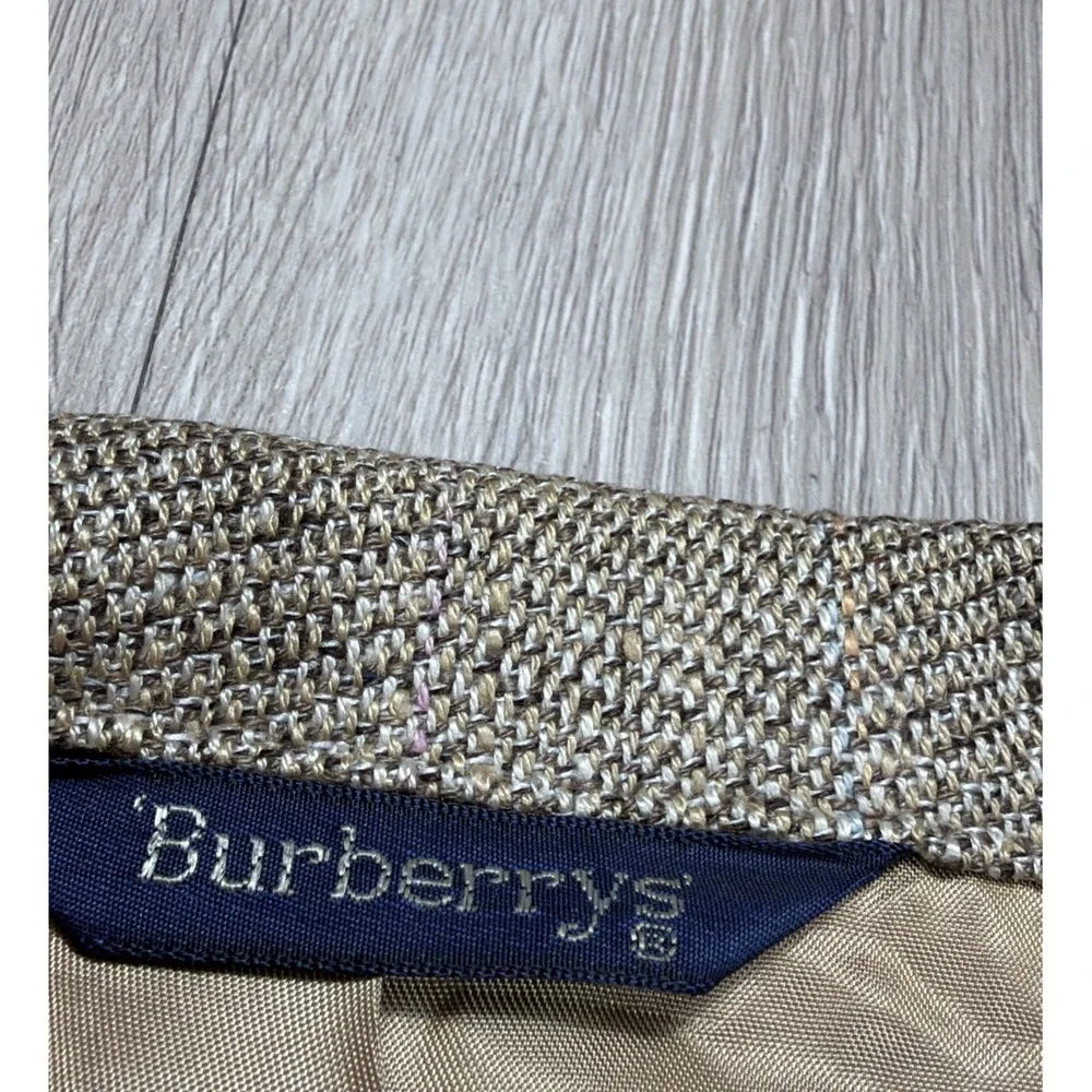 Vintage 1980s BURBERRY‎ Pure 100% Silk Tapestry Woven Sport Coat Blazer Mens 42